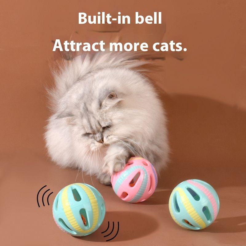 Product Introduction of Cat Toy Self-Entertainment Sound Bell Ball Durable Teaser Wand 2