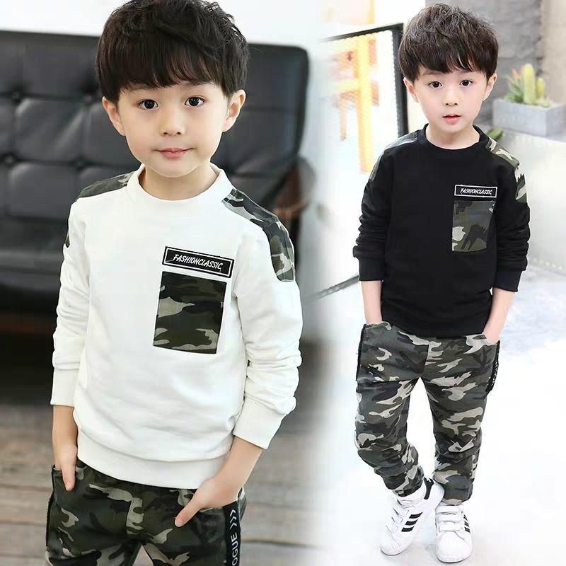 Quần Áo Trẻ Em, Bộ Đồ Rằn Ri Thường Ngày Cho Bé Trai, Hàng Mới Về Cho Mùa Thu, Thích Hợp Cho Trẻ Trung Và Lớn, Bộ Đồ Thể Thao Mùa Hè, Hợp Xu hướng 2