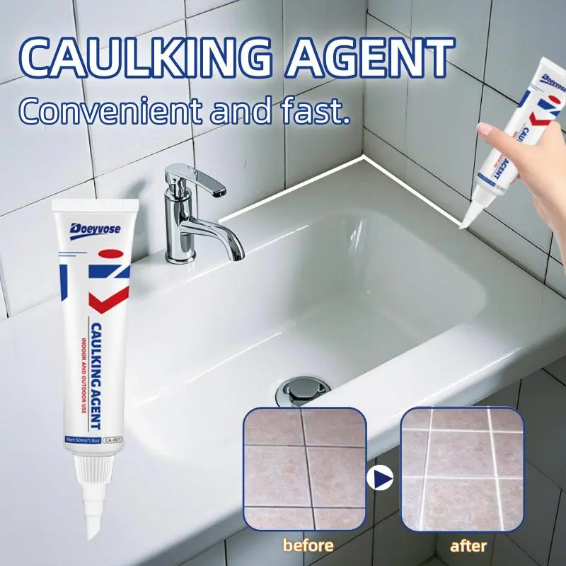 Multipurpose Tile & Countertop Caulking Agent, Waterproof & Mildew Proof Sealant, Easy To Use Sealant for Home & RV Use 2