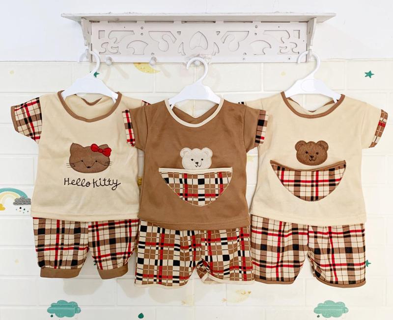 Product Introduction of 3 PASANG STELAN KOMBI COKLAT KANTONG ANAK PEREMPUAN 0-6 BULAN/BAJU BAYI poliester Parsel Cewek Katun 11