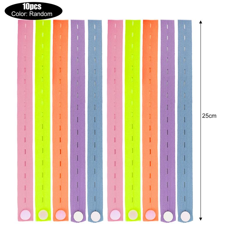 Product Introduction of 10/30Pcs Stretchable Clothes Storag Straps Random Color Adjustable Space Saving Storage Ties with Button Home Cabinet Clothes Organizer 21
