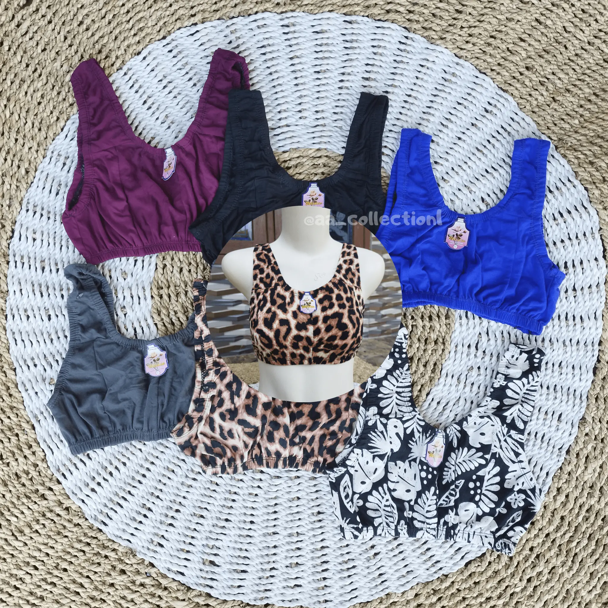 (6PCS) BRA MINISET DEWASA 6PCS TANPA KAWAT TANPA BUSA Wanita