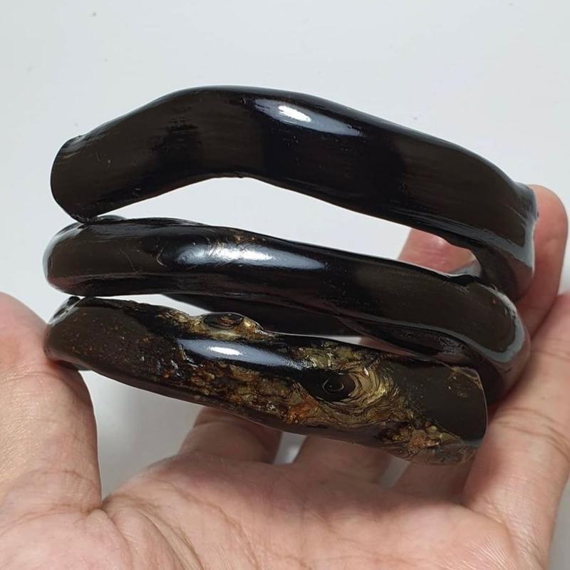 Gelang akar bahar hitam natural lilit 3 original dan berkualitas 2