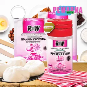 Pewarna Putih Pemutih Makanan Rajawali R&W RW 5 g / Pewarna Makanan Putih