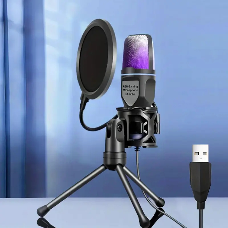 Condenser Microphone, Wired Microphone, Microphone for Live Streaming, Interview, Vlog 0