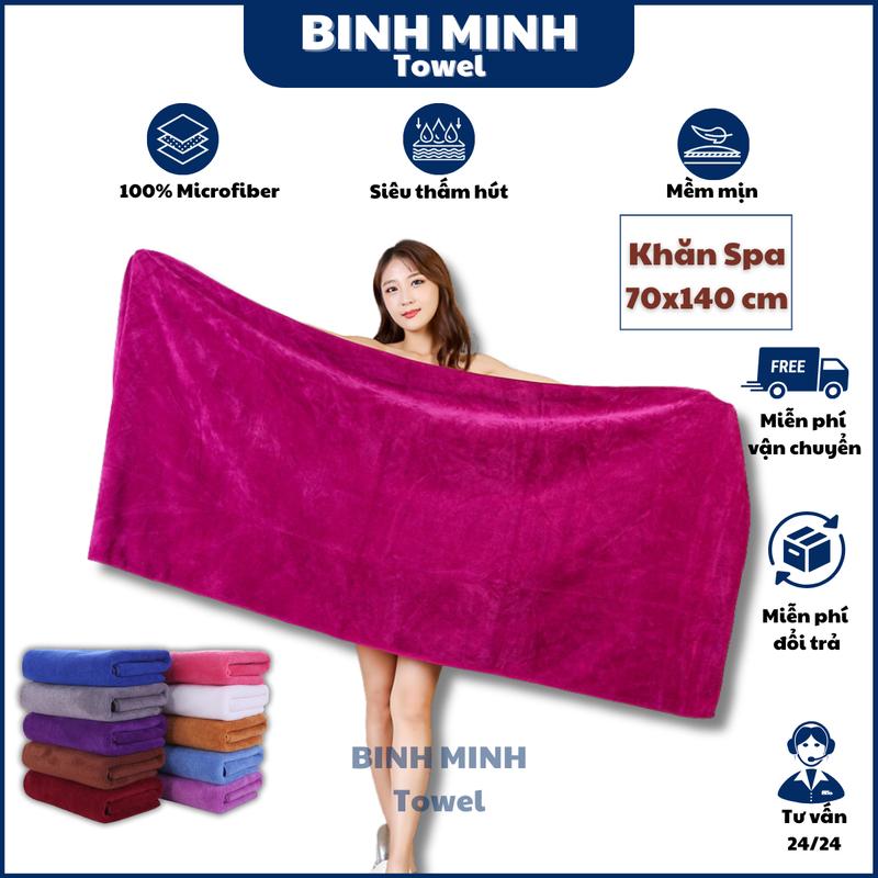 Khăn tắm body chuyên spa khách sạn BinhMinh 70*140cm cao cấp loại DÀY