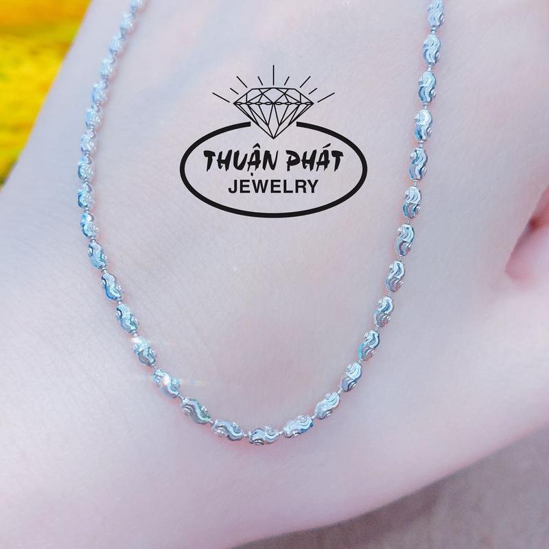 Phụ Kiện Lắc Chân Nữ LC021 Bi Cà Na 2Li Đeo Chân Dễ Thương Trang Sức Bạc Ý Xi Kim- Bạc Thuận Phát