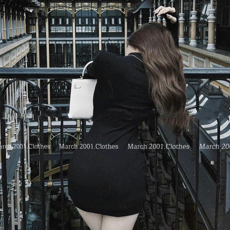 [March 2001] M216 Váy body dài tay siêu tôn dáng có lót bông 3