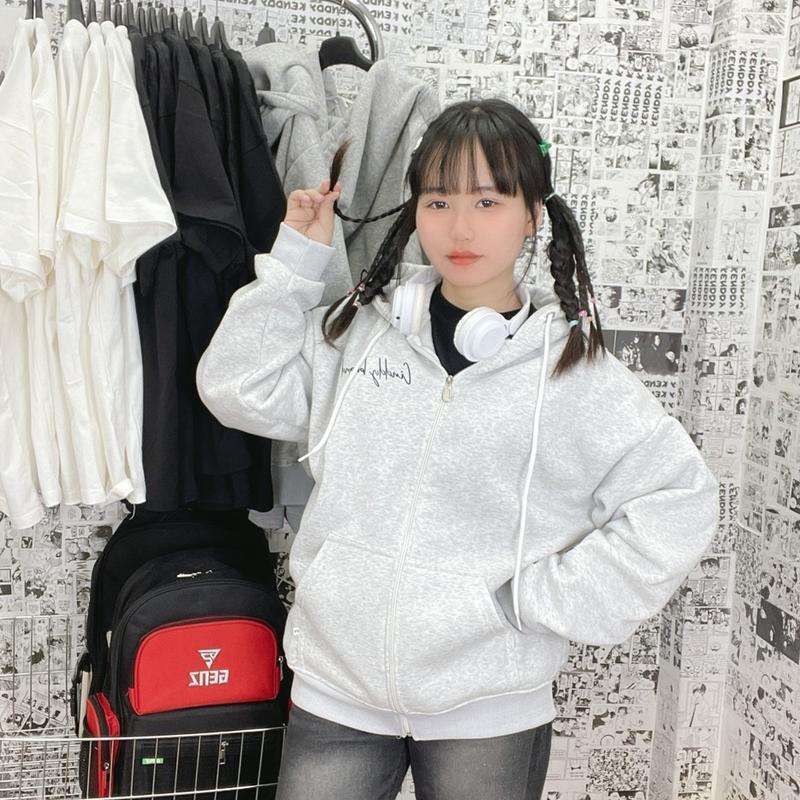 Áo Khoác Hoodie Zip CINDDY BRAND In Chữ Gạch Chân Nam Nữ-KI017 Women Top Nhung Kem Voi hoodie  zip áo  hoodie hoodie áo khoác nam mùa đông nỉ áo khoác hoodie  peaceful hoodie  reflective áo  hoodie 4