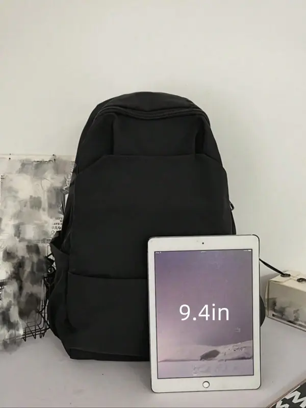 Women's Solid Color Backpack, Lightweight Casual Backpack, Backpack for Men & Women 4