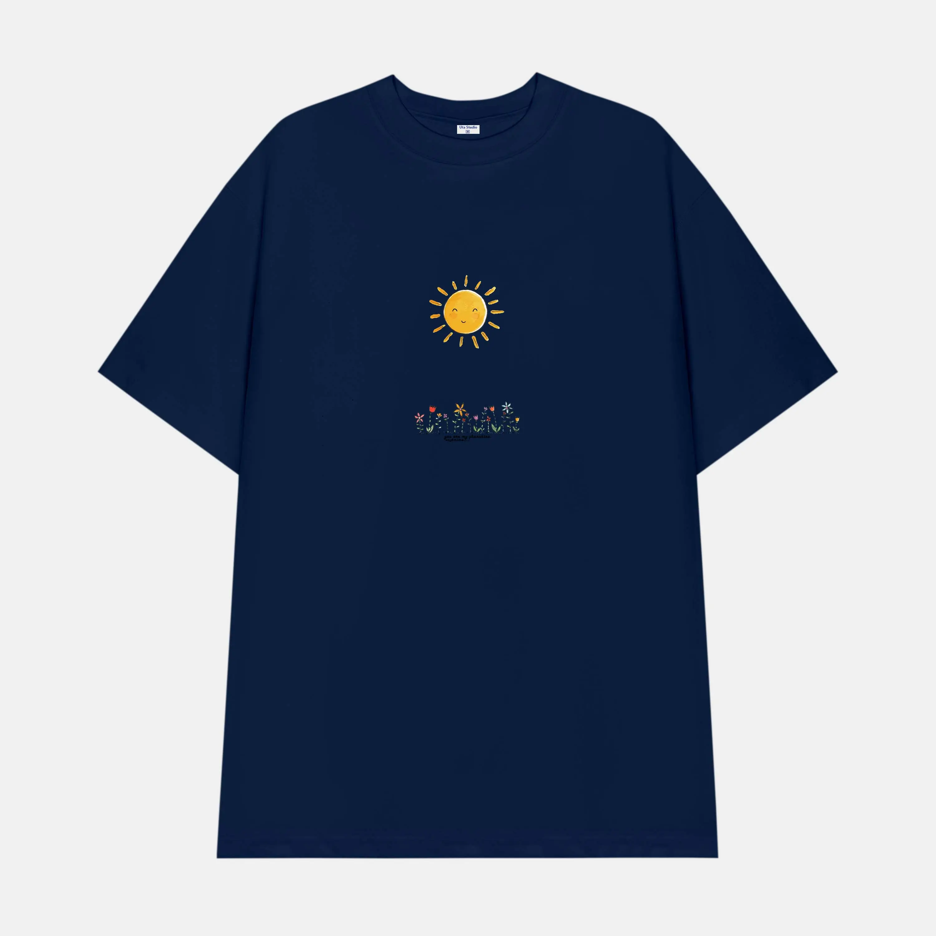 Áo Thun Local Brand Uta Anime/Măt Trời Mini Size Cotton Cổ tròn Menswear Nam