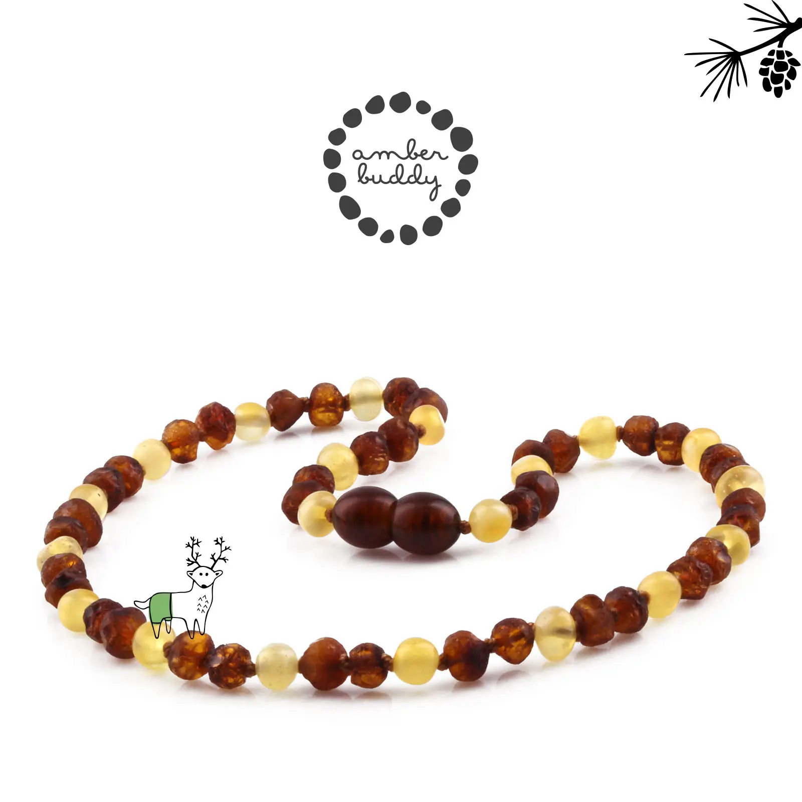 Amber Buddy | XLE5 Kalung Amber Bayi 32cm. Edisi Terbatas
