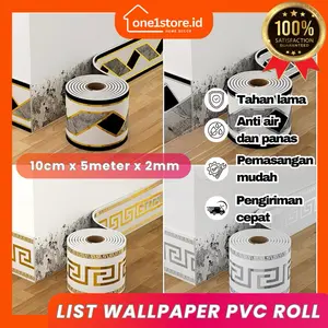 10cm x 5m List Wallpaper PVC Roll List Stiker Dinding PVC Roll Premium