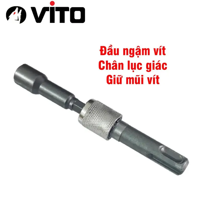 Đầu Vít Chuyển Đổi Chân SDS Khoan Bê Tông Sang Chân Lục Giác VITO Có Bi Giữ 1