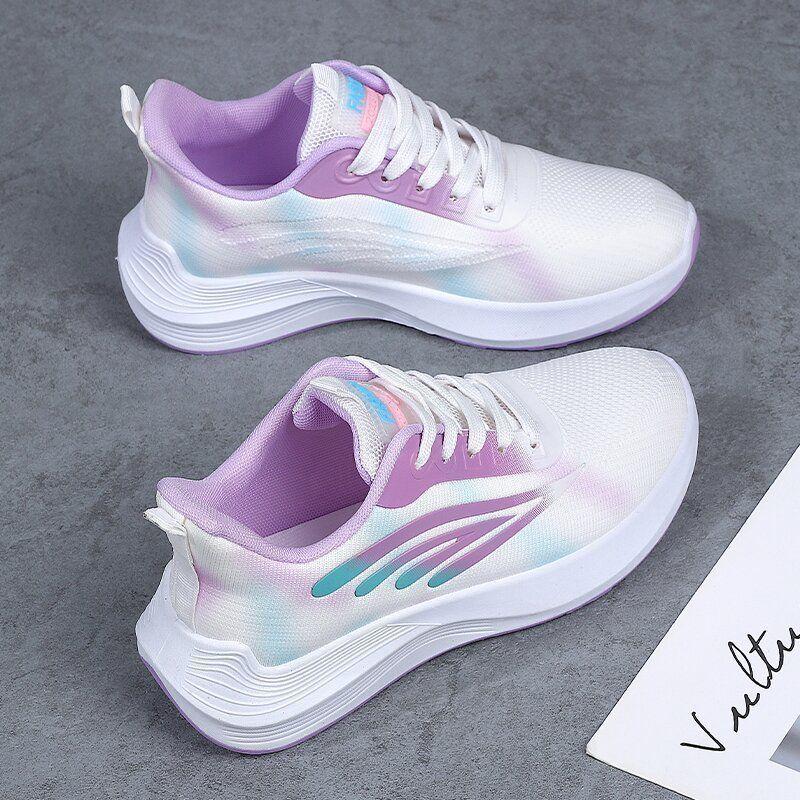Giày Chạy Bộ Nữ, Nhẹ, Hàng Mới Về, Siêu Nhẹ, Lưới Flyknit Siêu Mềm, Đế Chống Trượt, Chống Mài Mòn, Thích Hợp Sử Dụng Hàng Ngày Và Vận Chuyển Ngoài Trời 4