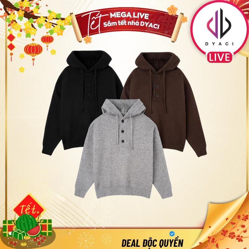 DYACI Áo Hoodie Len Quảng Châu Siêu Dày Dặn Cao Cấp Form Dáng Hàn Quốc AL88