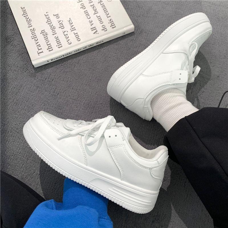 Product Introduction of 1Pcs new pure white platform women's casual flats Sneakers 11