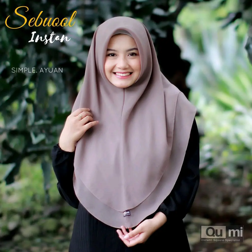Sebuool Instan (BELI 3 GRATIS 1)  Kerudung Segi Empat instan