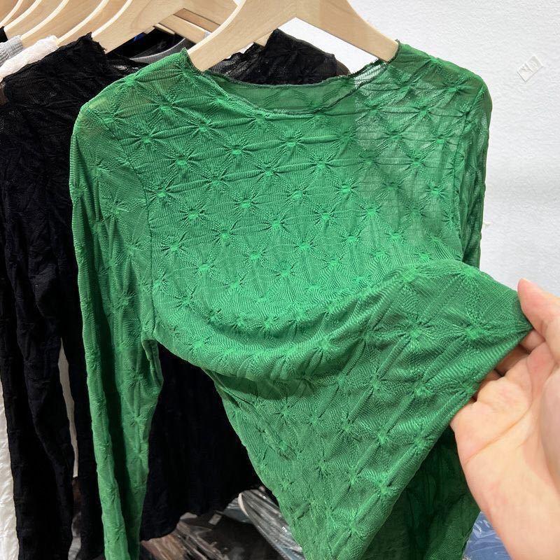 Áo Sơ Mi Ren Kiểu Pháp, Cao Cấp Phương Tây, Cổ Cao, Lưới, Dành Cho Nữ, Thích Hợp Cho Mùa Xuân Và Mùa Thu, Milifashion