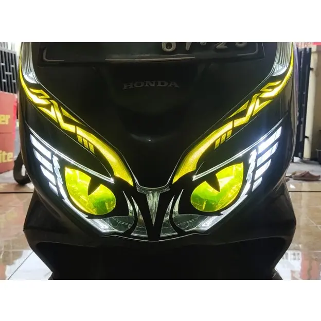 Sticker lampu depan pcx 150 mata kucing + ALIS murah keren st iker