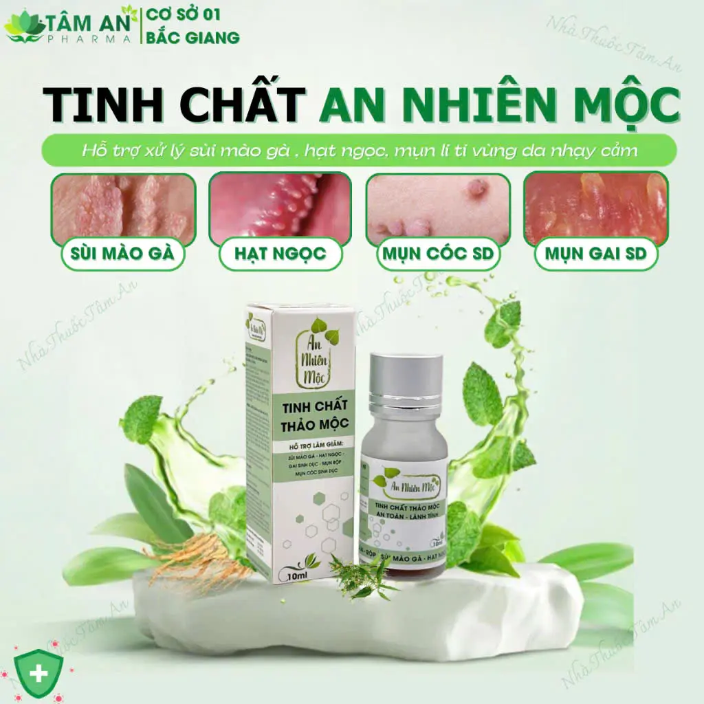 [An Nhiên Mộc] Tinh Chất Thảo Mộc Bôi Sùi Mào Gà, Hạt Ngọc, Gai SD Vùng Da Nhạy Cảm( Che Tên )