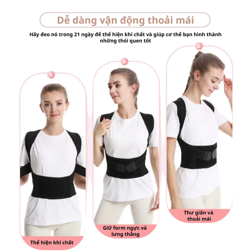 Đai Lưng Furika Nam/Nữ Hỗ Trợ Thẳng Lưng Phiên Bản Mới  - Định Hình Đường Cong Đẹp, Đai Nâng Ngực Bảo Vệ Có Nẹp Chỉnh Cột Sống 4