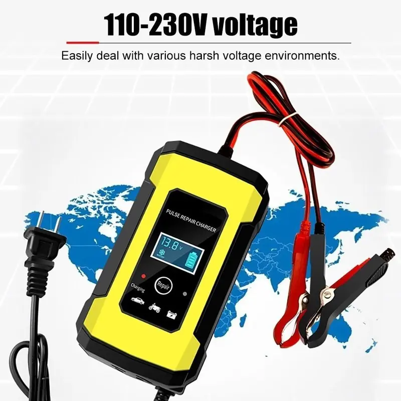 New Upgrade Charger Aki 6A 12V Mobil Motor Cas aki INTELLIGENT CHARGING SYSTEM 2