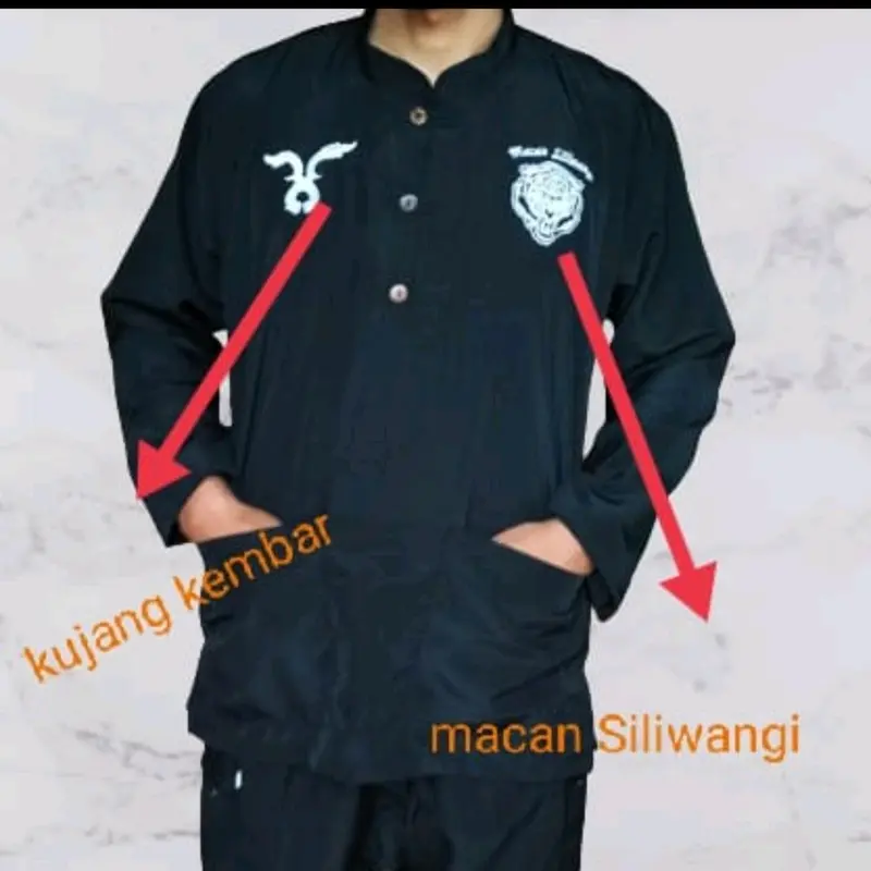 setelan baju pangsi dewasa bordir# baju pangsi Sunda kancing 3 bordir  Putih 0