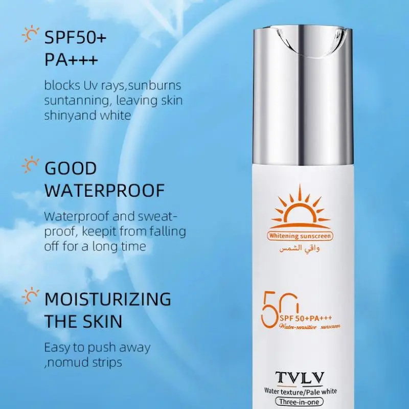 Brightening Sun Cream, Nourishing Highly Protective UV Sunscreen, Summer UV Protecting Sun Care Product for Women & Men, Facial 8