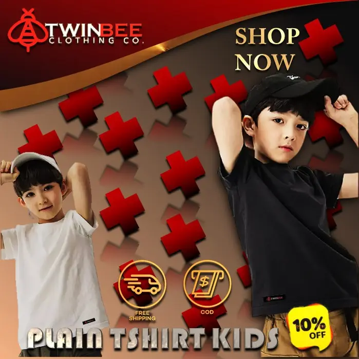 Twinbee Kaos Anak Laki Laki Polos Lengan Pendek Putih Hitam Cotton Combad 30s Usia 2 3 4 5 6 Tahun Premium Kualitas Import