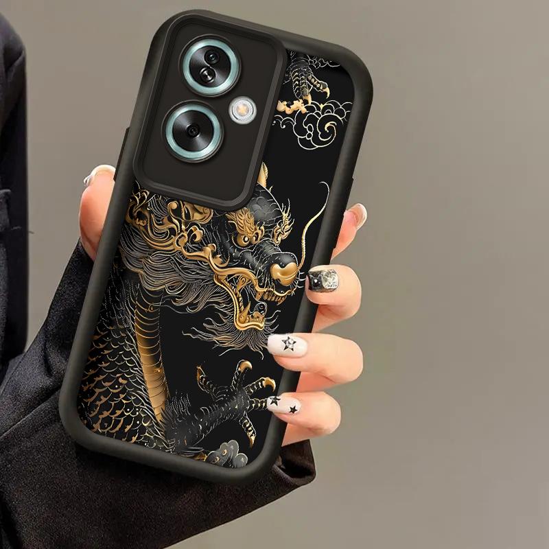 เคสโทรศัพท์ลายมังกร, สำหรับ OPPO A79 5G, ป้องกันการตก, กันกระแทก, ฝาหลัง TPU อ่อน, เคส