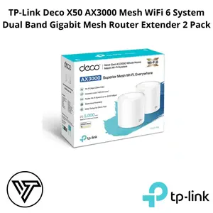 TP-Link Deco X50 | AX3000 Mesh WiFi 6 System | Dual Band | Gigabit | Mesh Router Extender 2 Pack