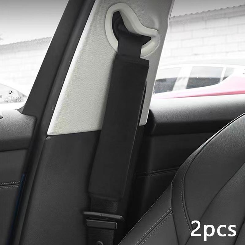 Simple Plush Car Seat Belt Shoulder Cover, Comfortable Anti-slip Car Seat Belt Protector Pad, Universal Car Accessories for Interior 6