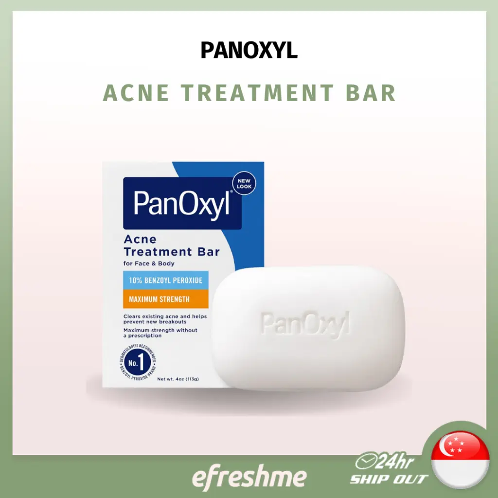 NEW PanOxyl Acne Treatment Bar with 10% Benzoyl Peroxide, Maximum Strength Acne Bar Soap for Face 113g