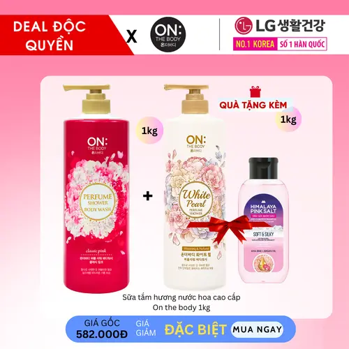[Chỉ tại LIVESTREAM] Sữa tắm hương nước hoa On: The Body Perfume Classic Pink và White Pearl 1KG