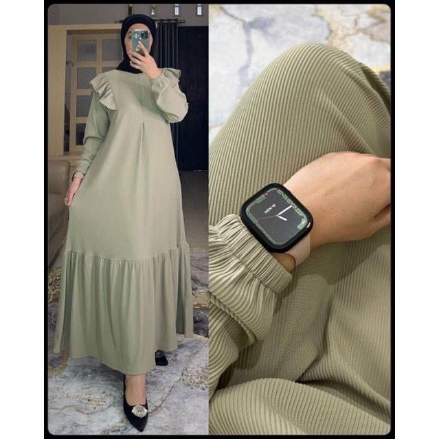 ILMIRA Maxy Dress Rip Knit CAsual Dress Rajut Wanita Simple Outfit Kekinian WL 9