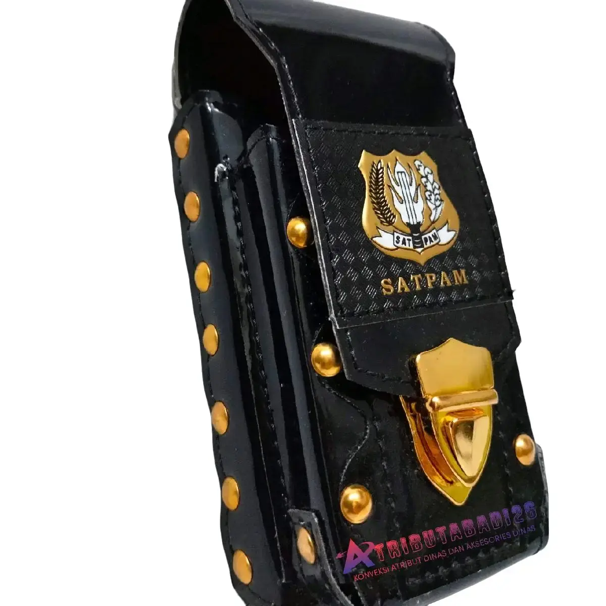 dompet hp pinggang satpam/tempat hp satpam kulit sintetis