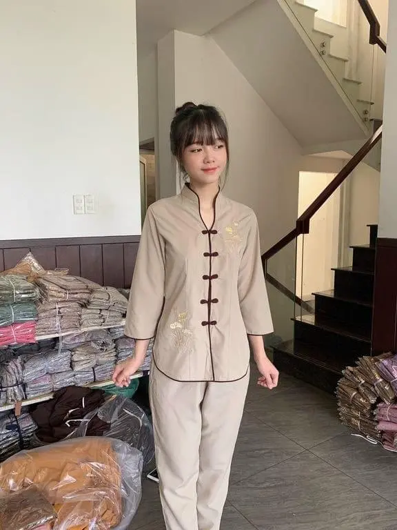 Xẩm Thẳng - vải Kate_Pháp Phục Tịnh Thanh