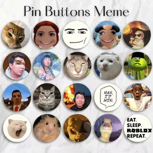 BERSY Pin Buttons Meme Windah [44mm]