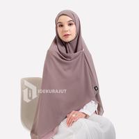 Gambar Idekurajut - Hijab Pashmina Instan Reyna Syar'i Twotone Ceruty Babydoll Premium - Black - Maroon dari idekurajut_NEW Kab. Garut 1 Tokopedia