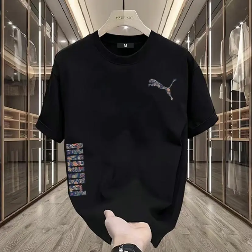 Cặp đôi tay ngắn nam và nữ cởi mở áo thun thời trang mùa hè nhãn hiệu thời trang cotton nguyên chất