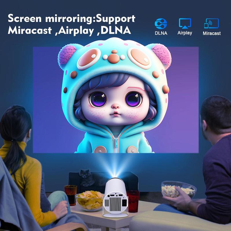Product Introduction of The best gift portable projector, 180° Rotatable Projector with Stand, WiFi BT 50 Projector with Remote Control, Home Theater Projector for Indoor Outdoor, Rude Secret Santa Gift... 6