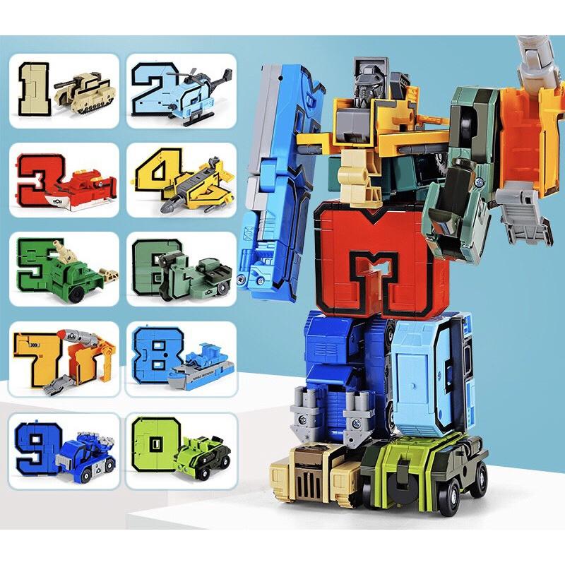 Đồ Chơi Hộp 10 Robot Mini Biến Hình Lắp Ghép Số Cho Bé. Bộ Lắp Ráp Tháo Lắp