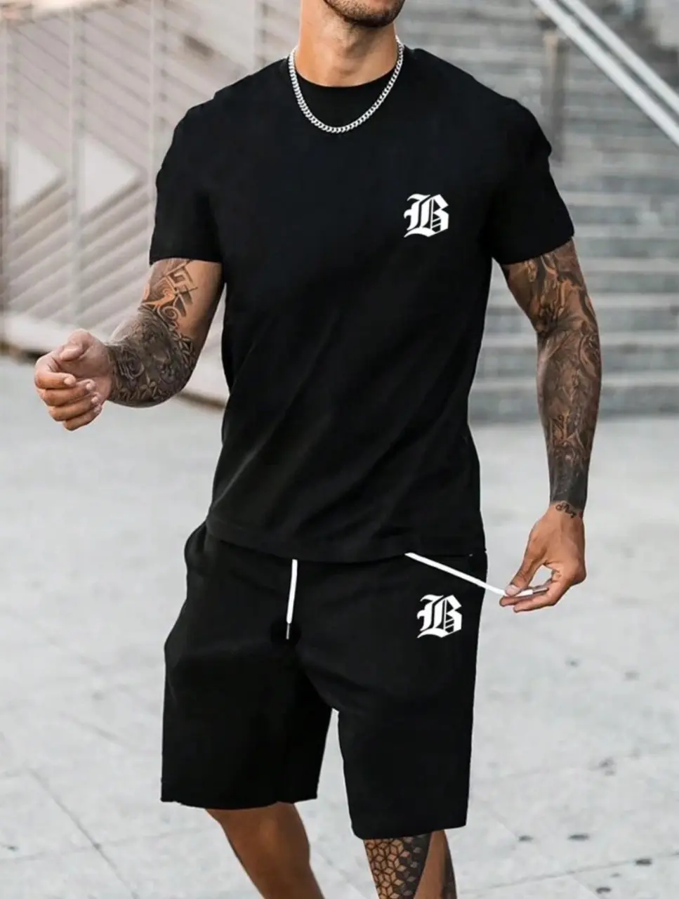 ĐỒ BỘ BIGSIZEE LÊN TỚI 130KG  THÔNG THƯƠNG CỔ TRÒN ÔM GON TRƠN CAO CĂP Áo Menswear Nam Quần Jean