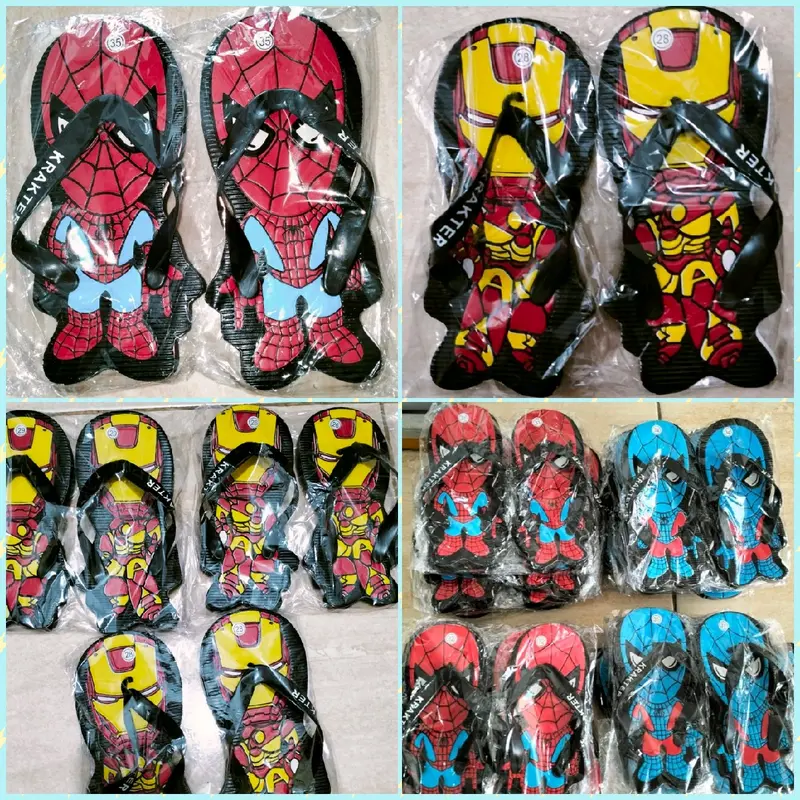 BELI LOKAL Paket Murah 20Pcs Sandal Jepit Anak Karakter Lengkung Cowok dan Cewek Keren Murah 2