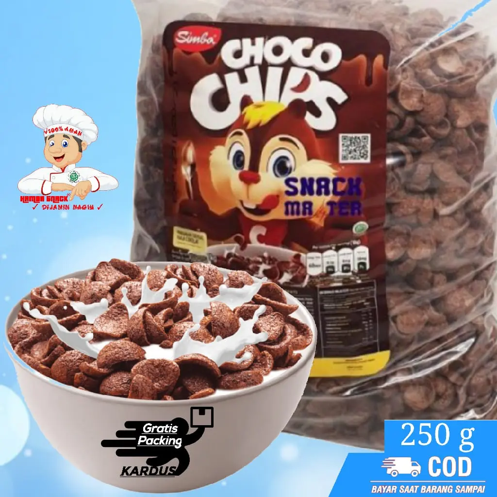 Koko KRUNCH 250g COKLAT / CHOCO CHIPS SIMBA makanan ringan jajanan murah cemilan sehat snack kiloan