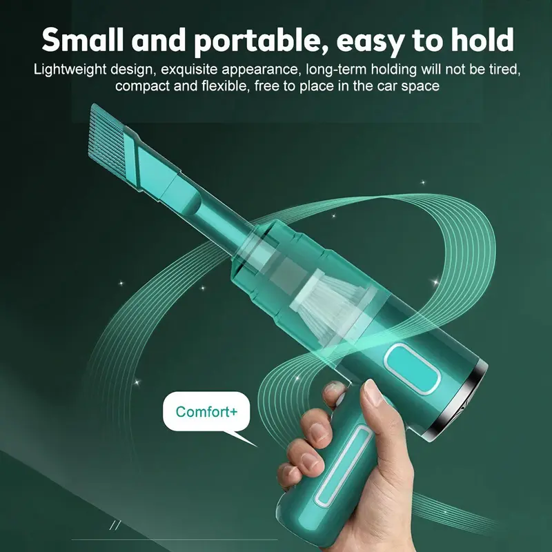 Portable Handheld Car Vacuum Cleaner, 1 Count Rechargeable Cordless Car Vacuum Cleaner, Lightweight Handheld Vacuum, Vacuum Extractor, Vacuum Cleaner Mop, Dust Extractor, Dry Vacuum, Vacuum Nozzles 6