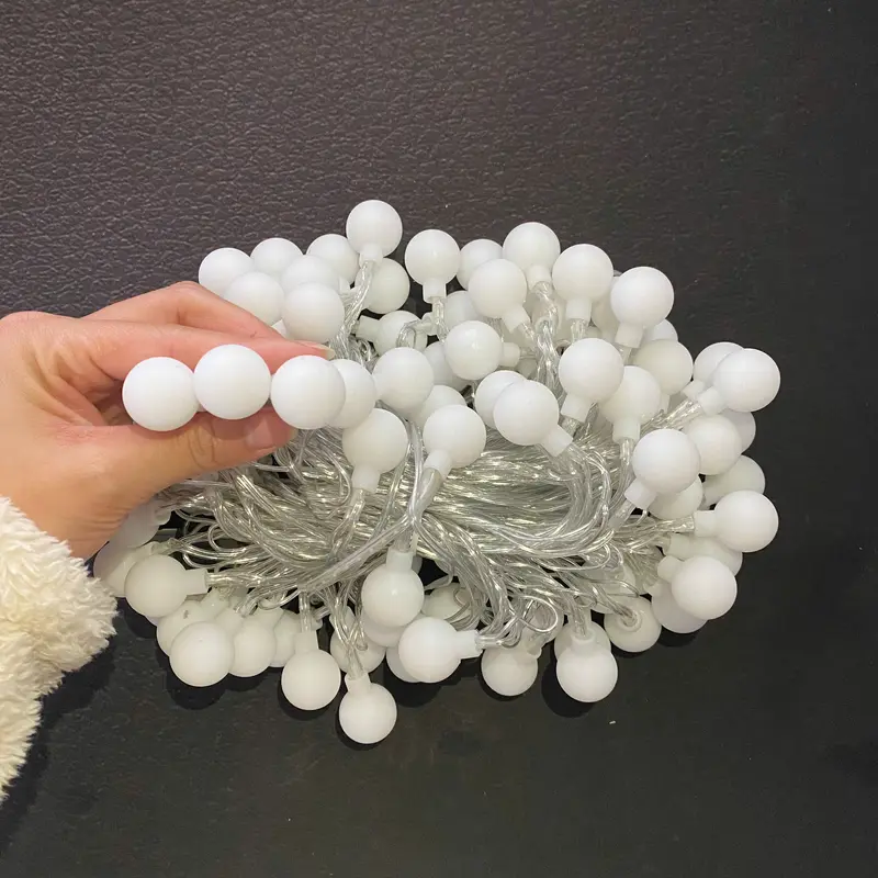 Dây Đèn Dài 12m Gồm 100 Bóng Hình Tròn, Ngôi Sao Không Bao Gồm Tấm Pin 5