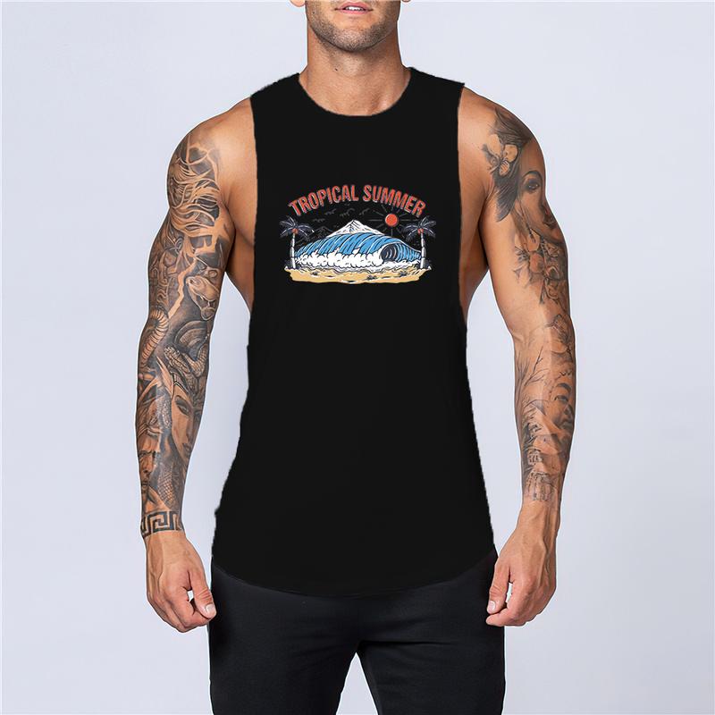 Product Introduction of Fashion Leisure Clothing Men Outdoor Y2k Print Tank Top Breathable Basketball Sleeveless Shirt Gym Sport Summer Quick Dry Fnaf 6