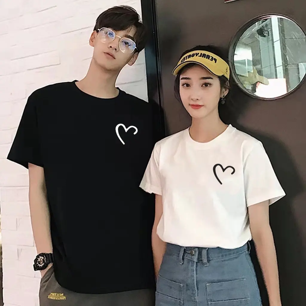 Baju Kaos Distro Couple Cp Logo Love Cowok Cewek/ Baju Kaos Pasangan Logo Love Pria Wanita Distro Dewasa  Oblong Laki Laki Perempuan Big Size Premium Murah Keren Terbaru Kekinian Original